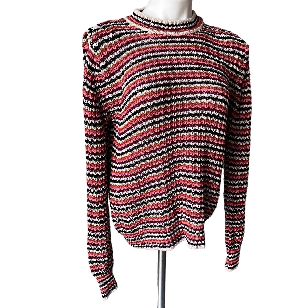 John + Jenn Striped Knit Crewneck Sweater, Sz XS - Picture 4 of 11